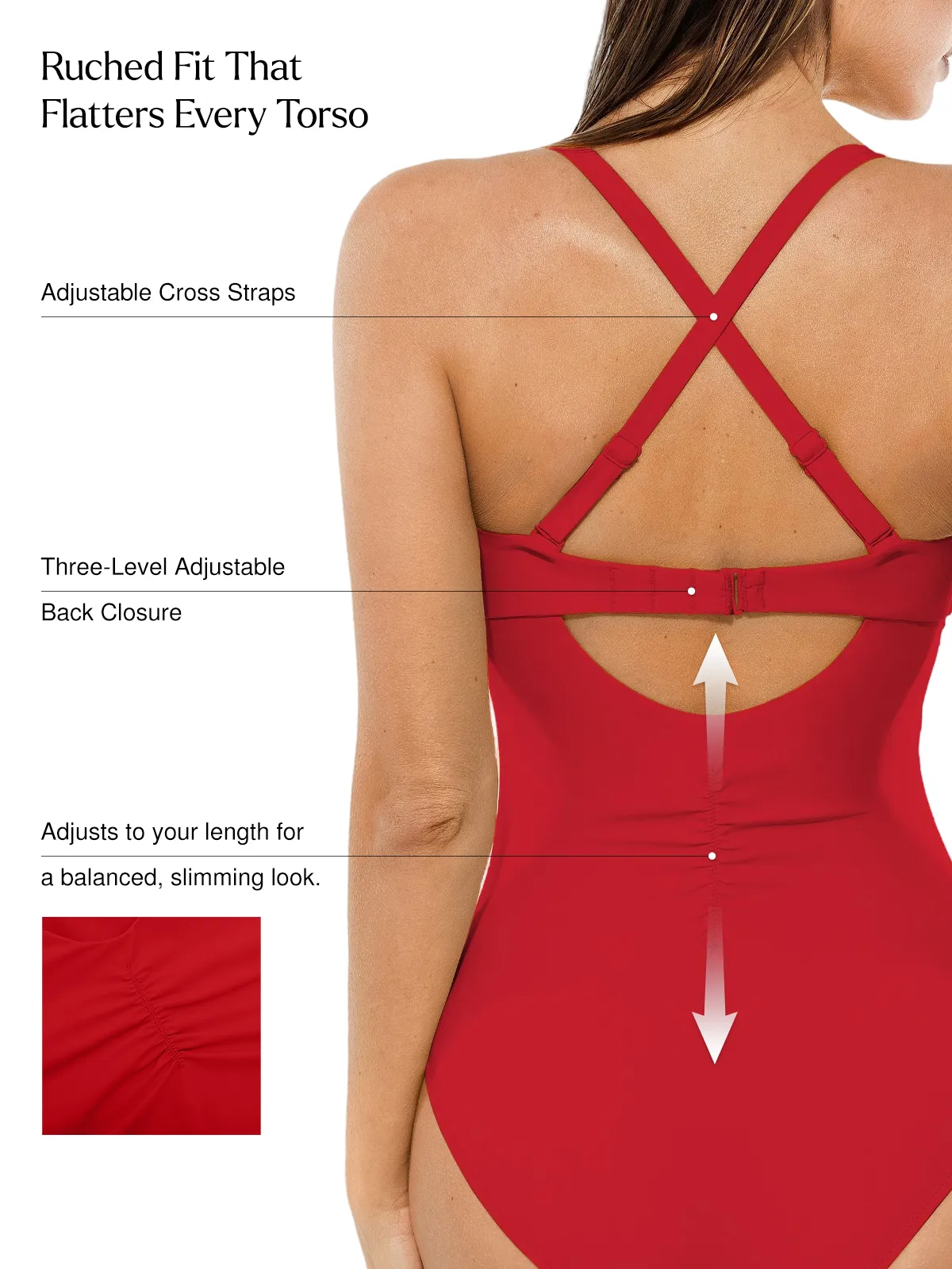 Twist & Shirred Sculpting One-Piece with Removable Straps - Image 33