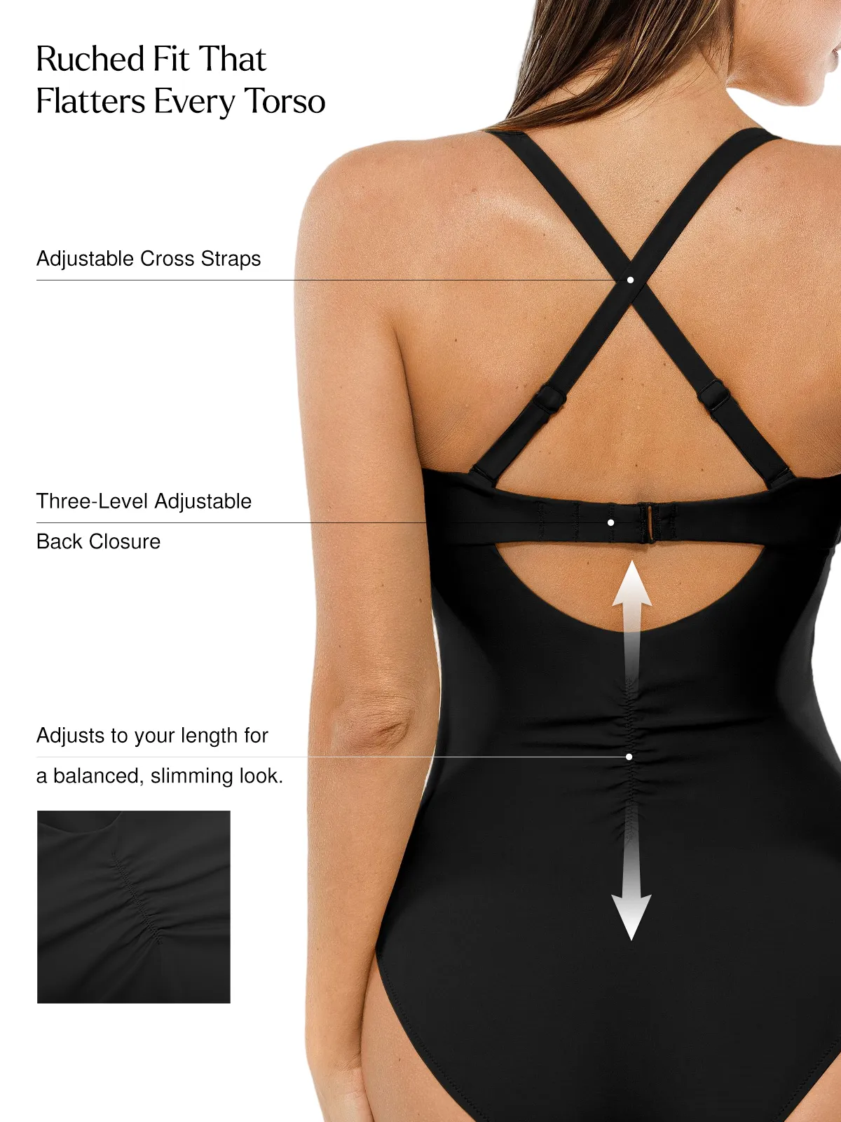 Twist & Shirred Sculpting One-Piece with Removable Straps - Image 43