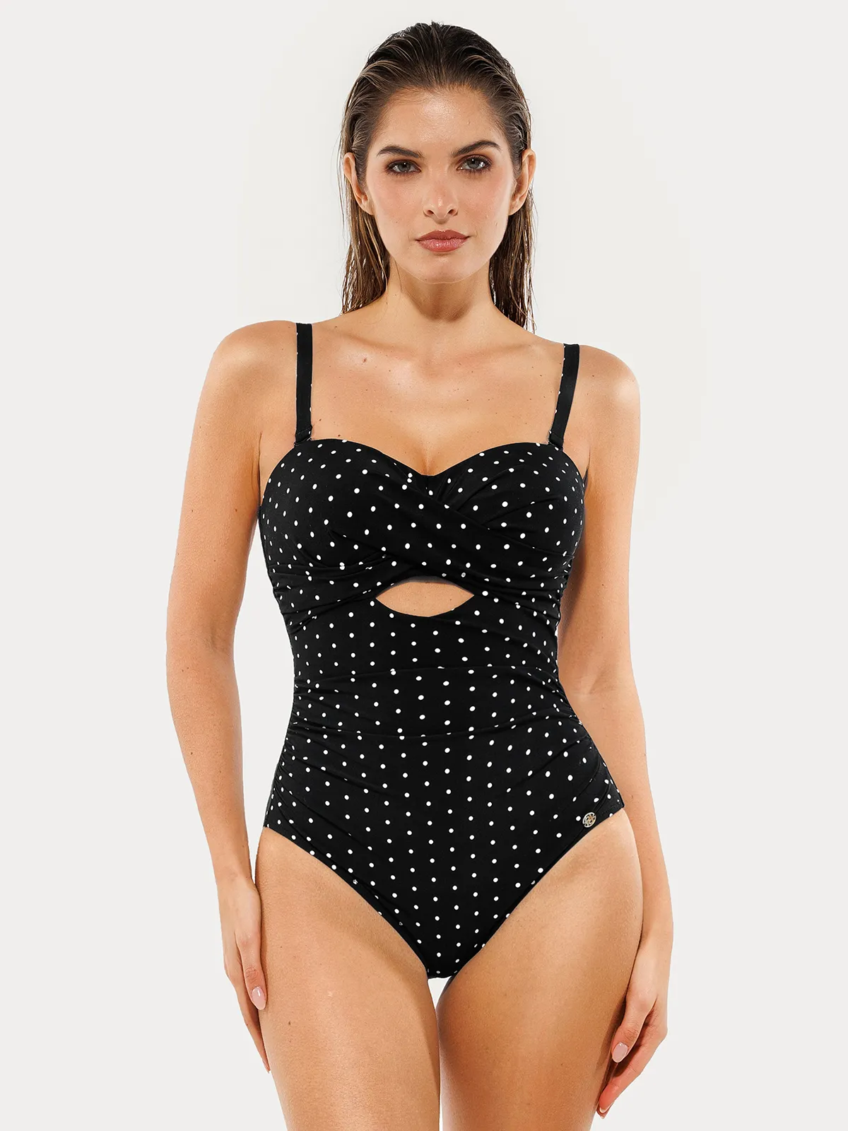 Twist & Shirred Sculpting One-Piece with Removable Straps - Image 50