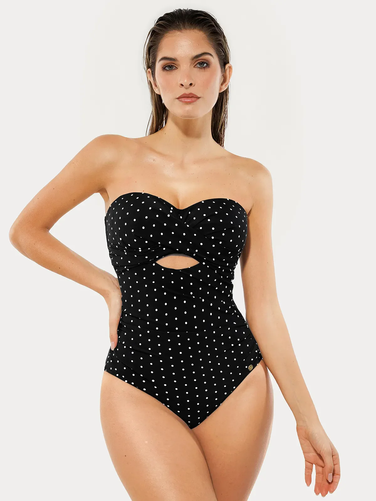Twist & Shirred Sculpting One-Piece with Removable Straps - Image 51