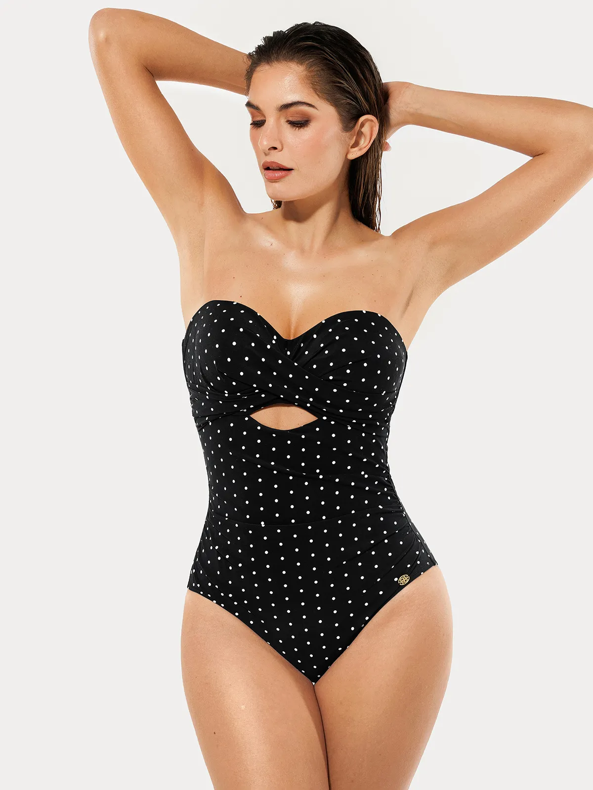 Twist & Shirred Sculpting One-Piece with Removable Straps - Image 58