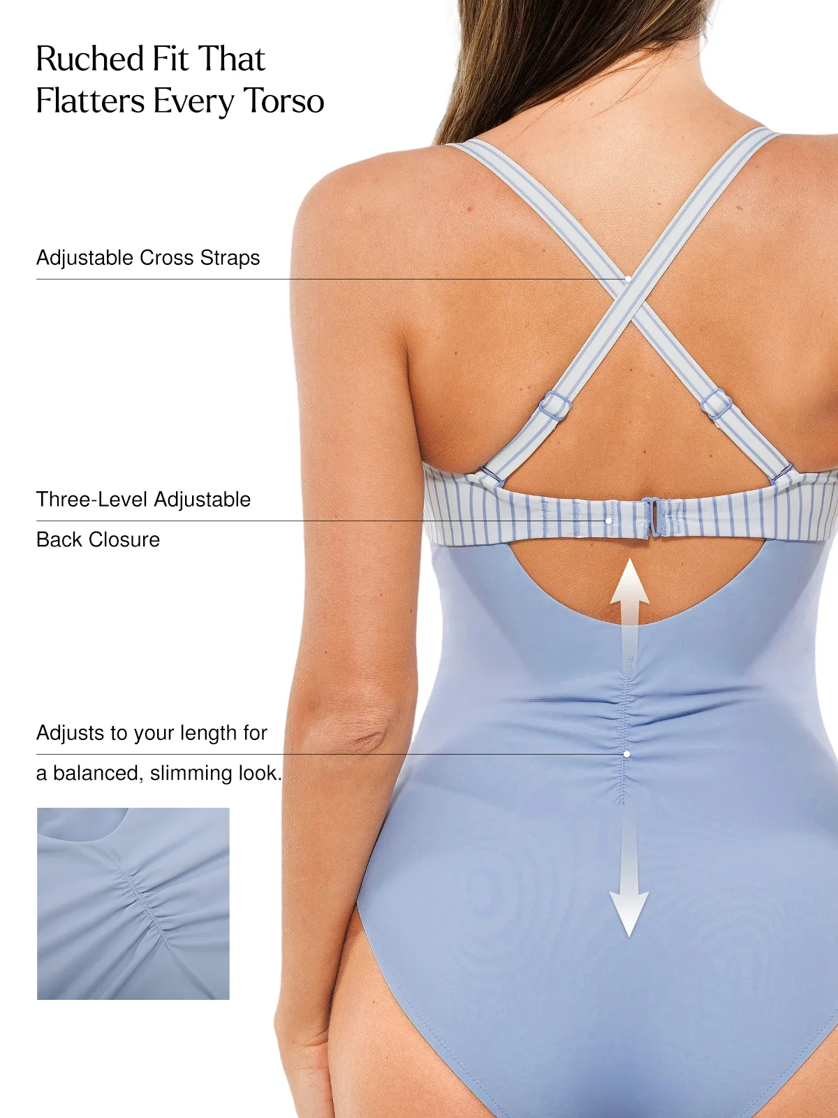 Twist & Shirred Sculpting One-Piece with Removable Straps - Image 6