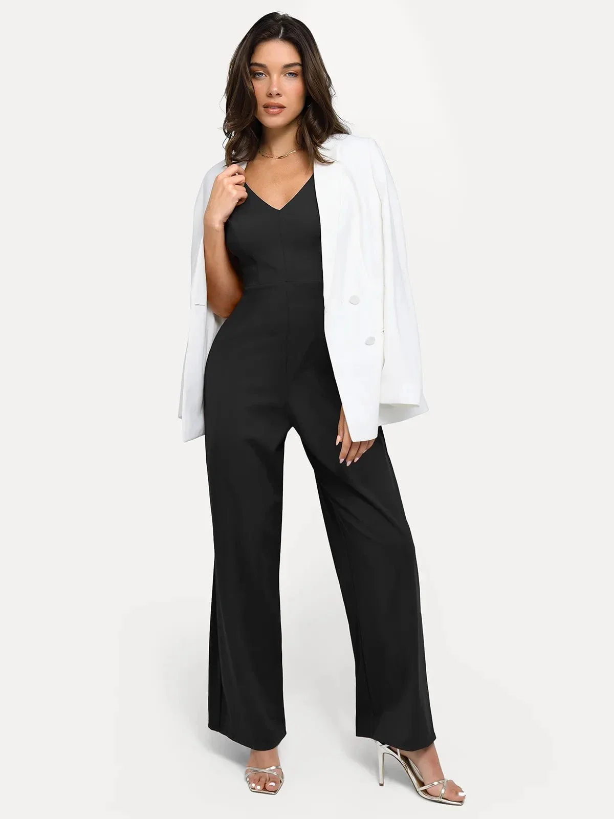 Shapewear Slimming Wide-Leg Jumpsuit - Image 10