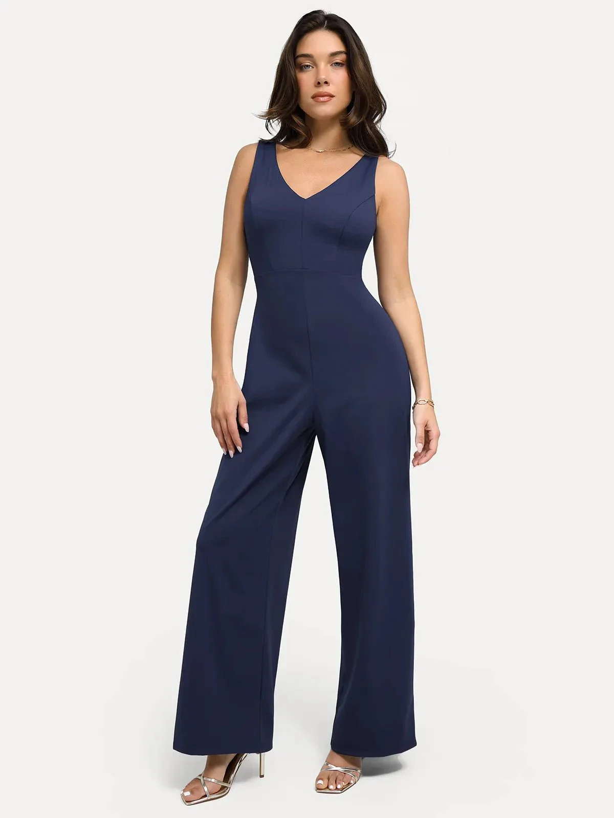 Shapewear Slimming Wide-Leg Jumpsuit - Image 11