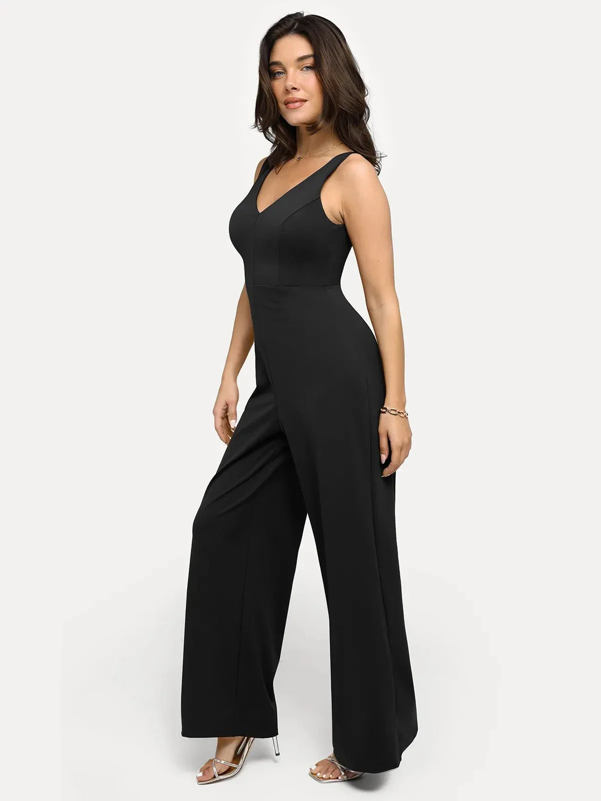 Shapewear Slimming Wide-Leg Jumpsuit - Image 8