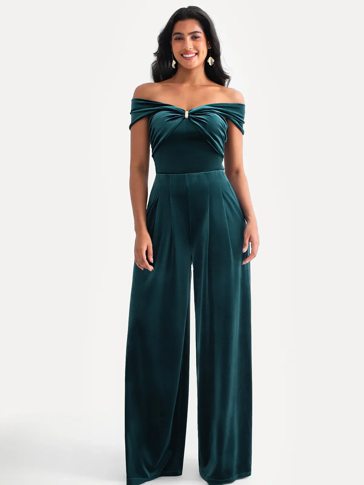 Velvet Twist Front Off-The Shoulder Sculpting Bodysuit - Image 12