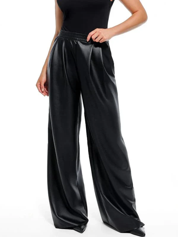 Velvet Wide-Leg Sculpting Trousers - Image 10