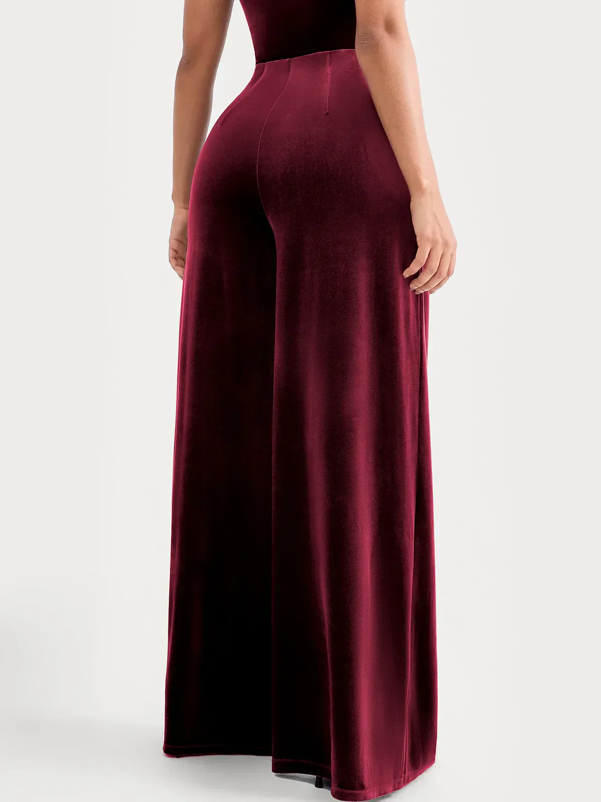 Velvet Wide-Leg Sculpting Trousers - Image 102