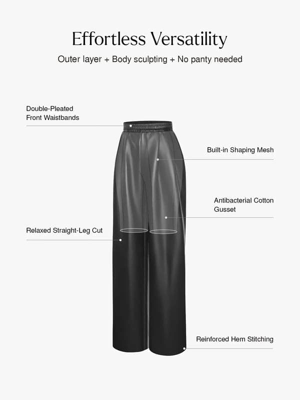 Velvet Wide-Leg Sculpting Trousers - Image 11