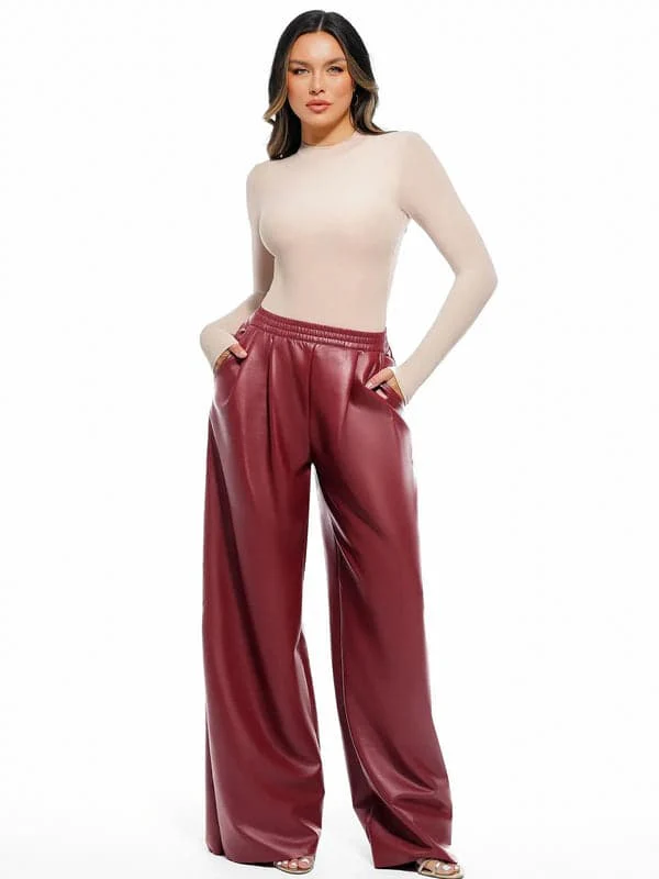 Velvet Wide-Leg Sculpting Trousers - Image 22