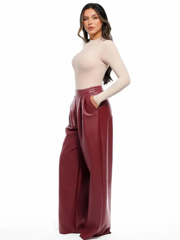 Velvet Wide-Leg Sculpting Trousers - Image 26