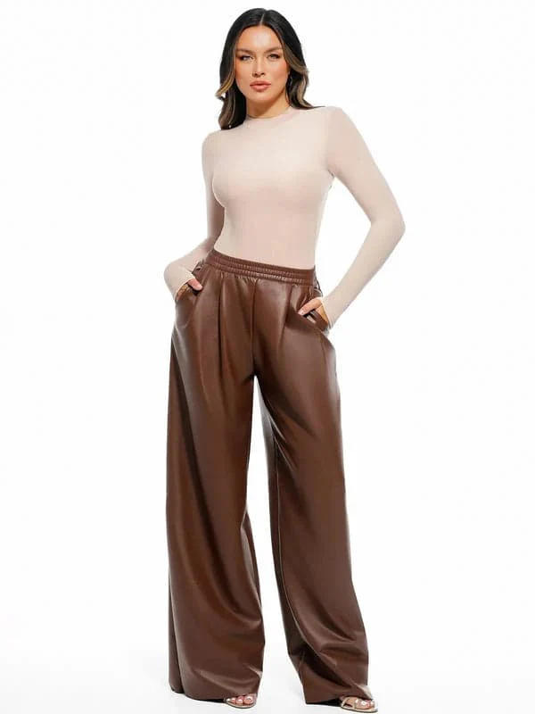 Velvet Wide-Leg Sculpting Trousers - Image 30