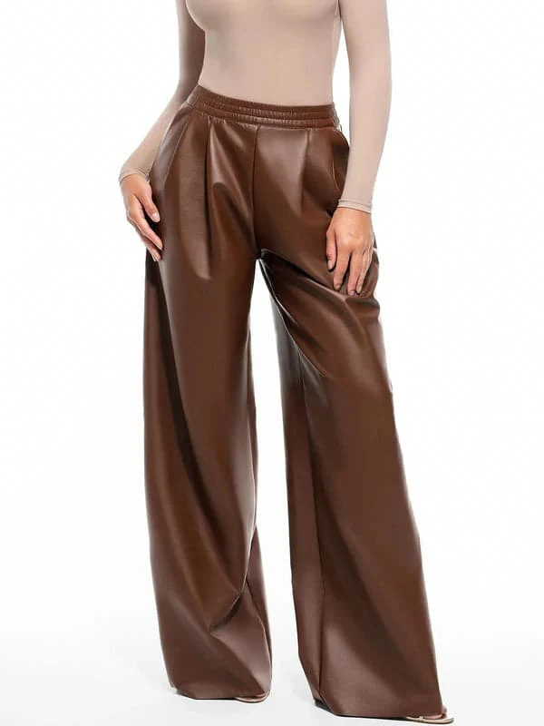 Velvet Wide-Leg Sculpting Trousers - Image 31