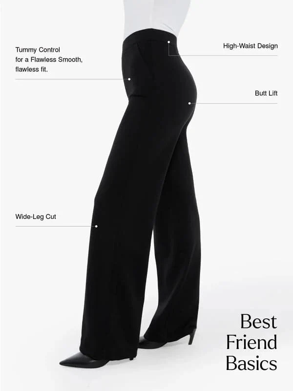 Velvet Wide-Leg Sculpting Trousers - Image 47