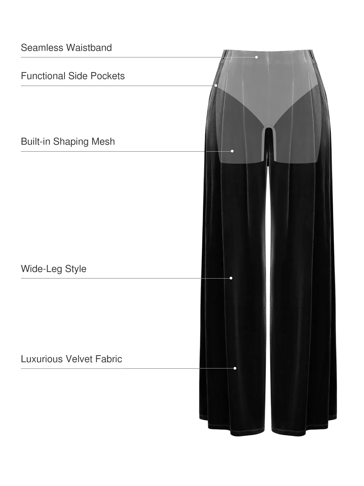 Velvet Wide-Leg Sculpting Trousers - Image 88