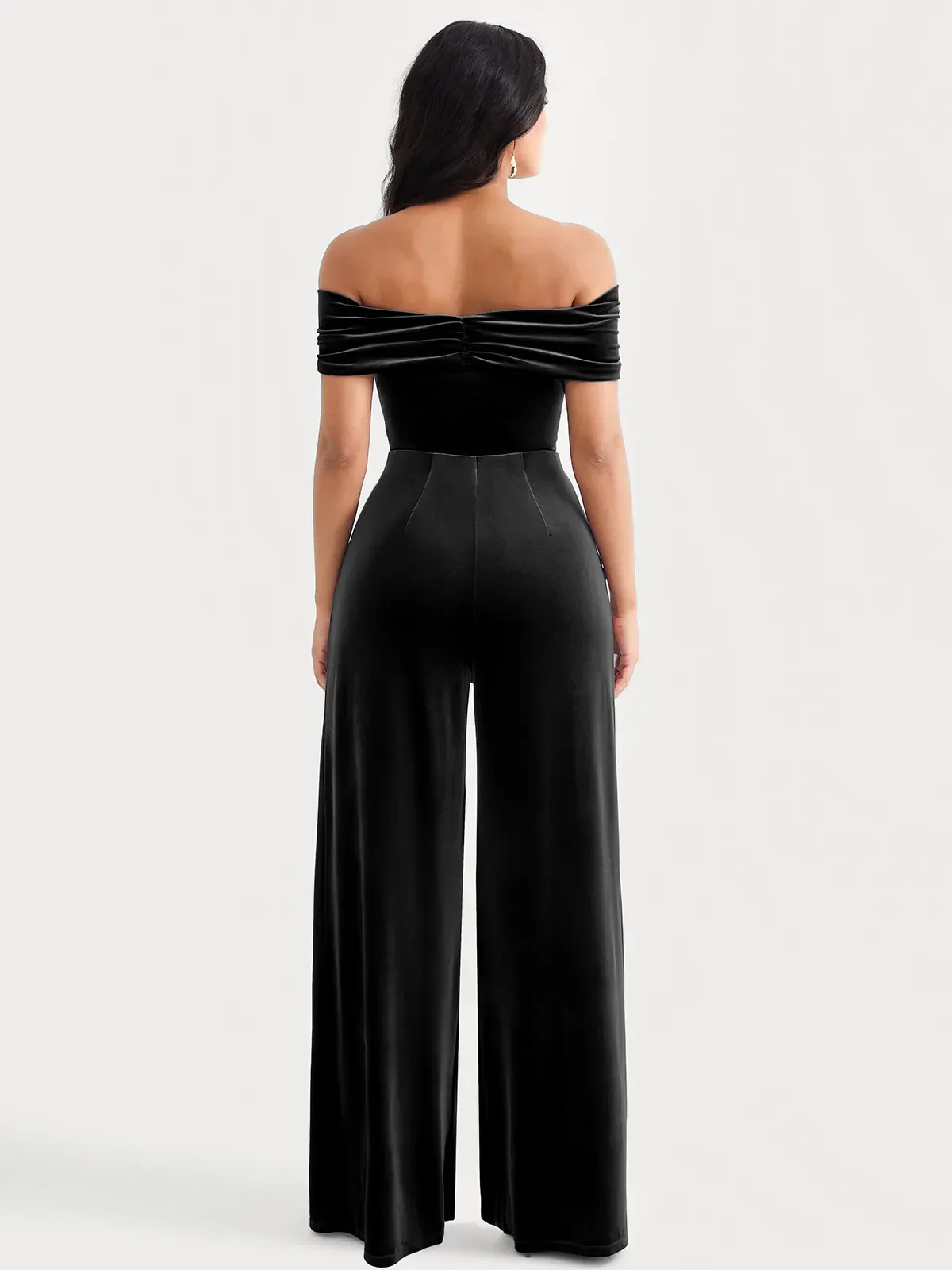 Velvet Wide-Leg Sculpting Trousers - Image 90