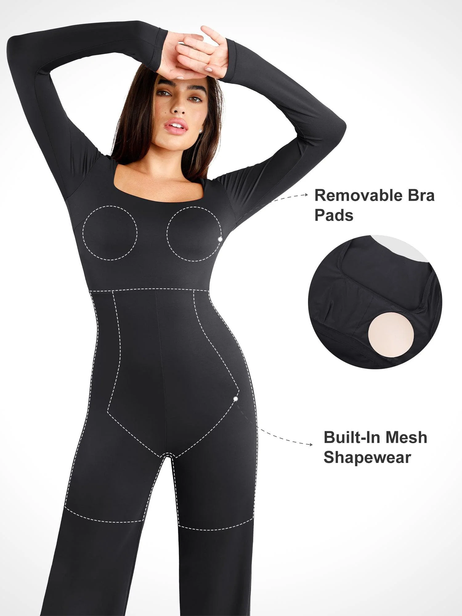 The Shapewear Jumpsuits Wide-Leg - Image 18