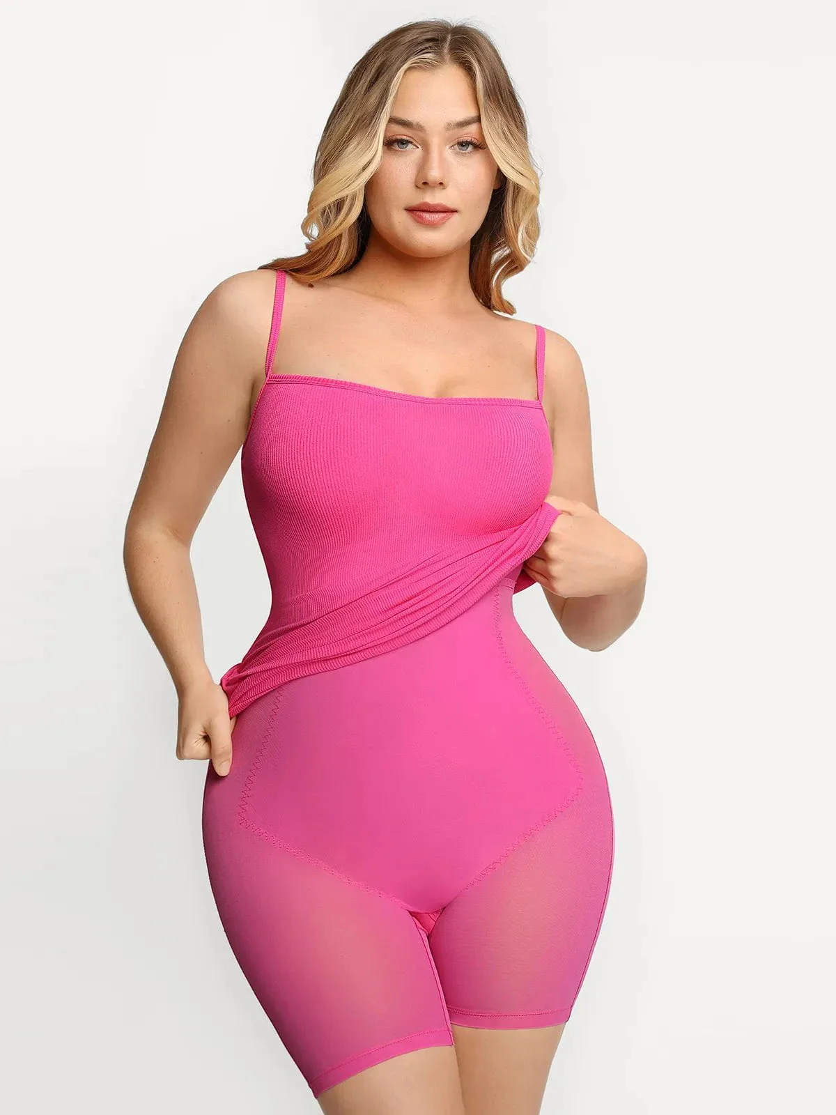 Shapewear Solid Modal Butt Lift Mini Slip Dress - Image 12