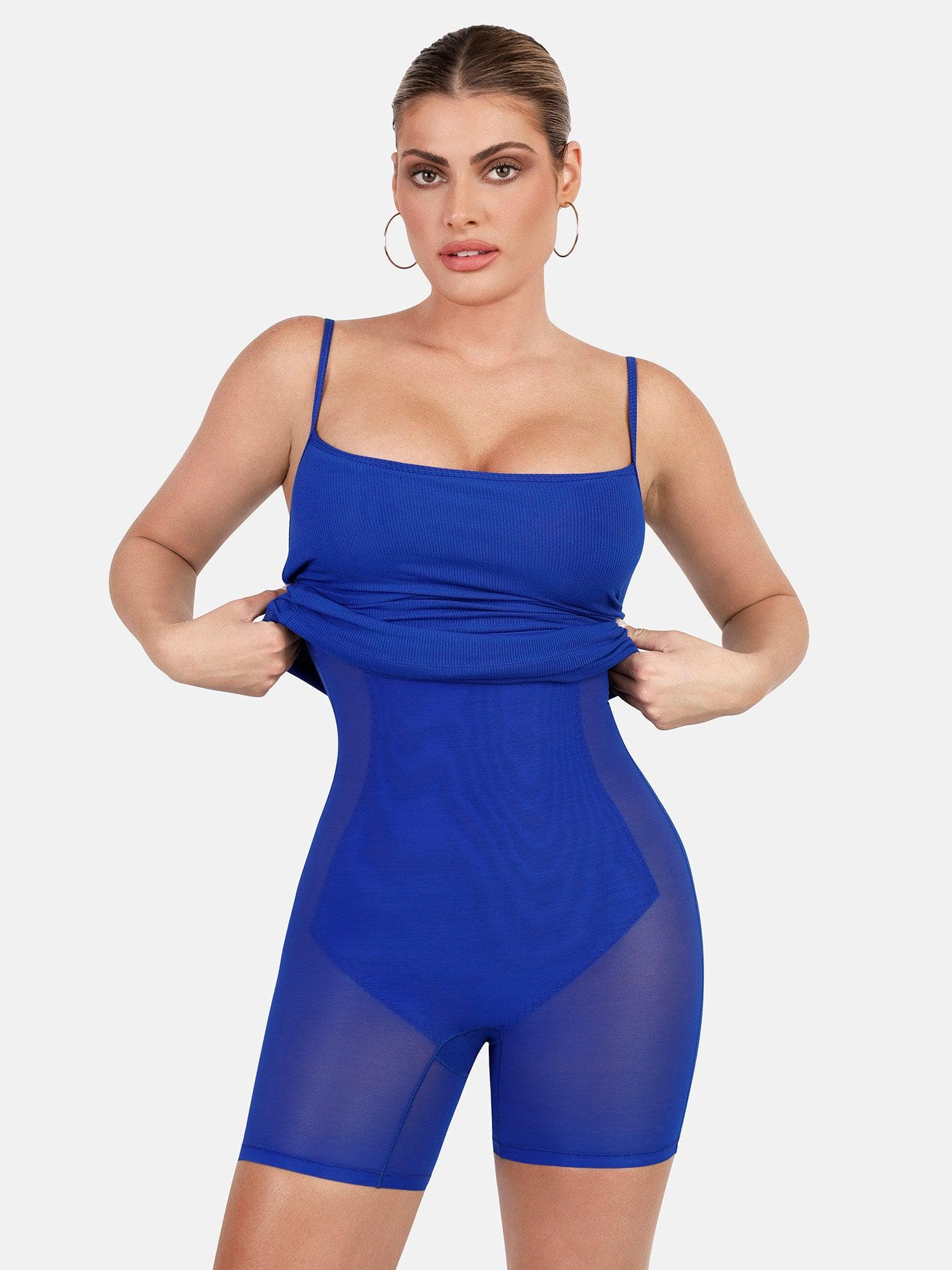 Shapewear Solid Modal Butt Lift Mini Slip Dress - Image 7