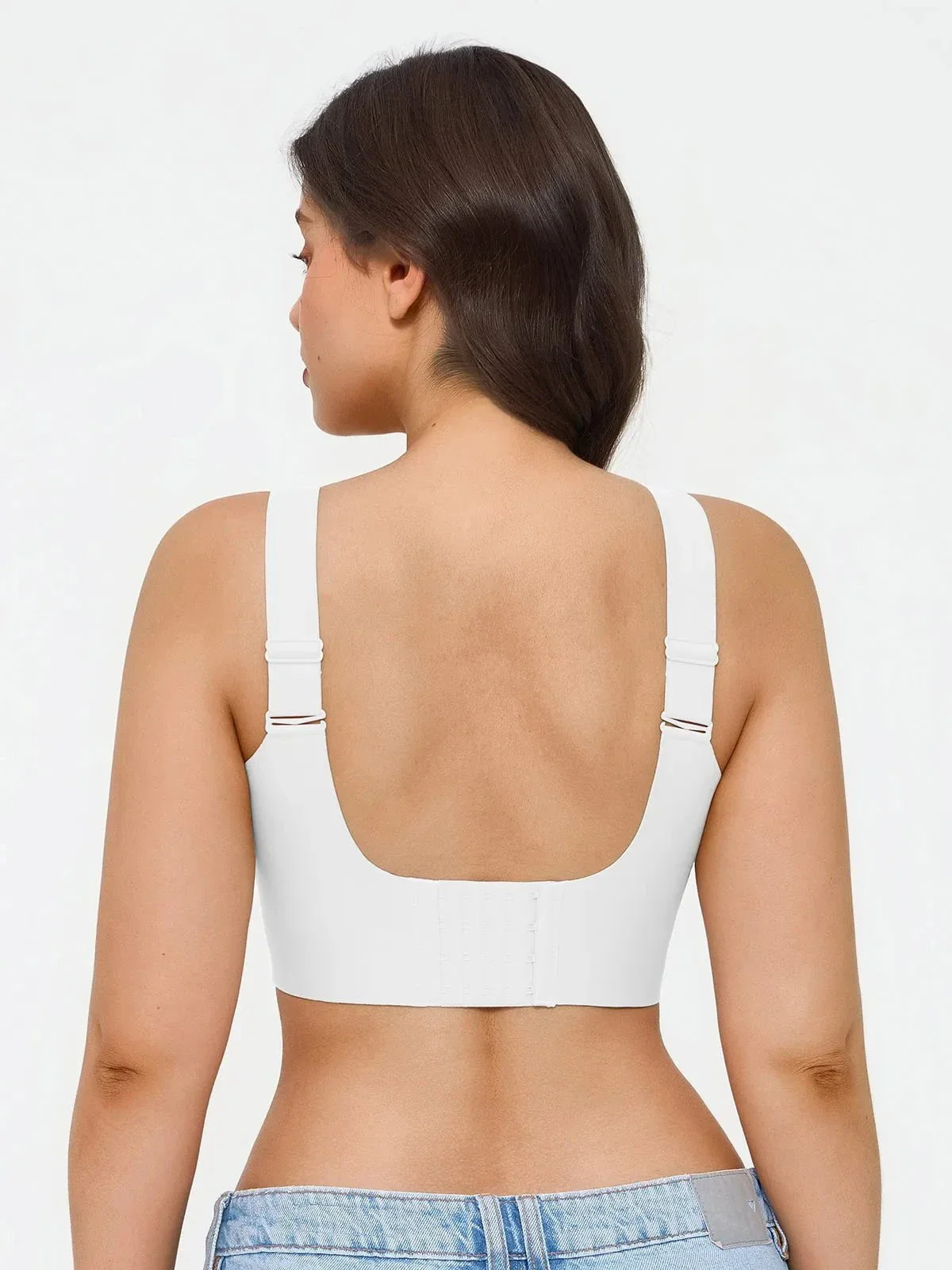 Wireless Wide Strap Everyday Supportive Push Up Comfort Bra - Image 11