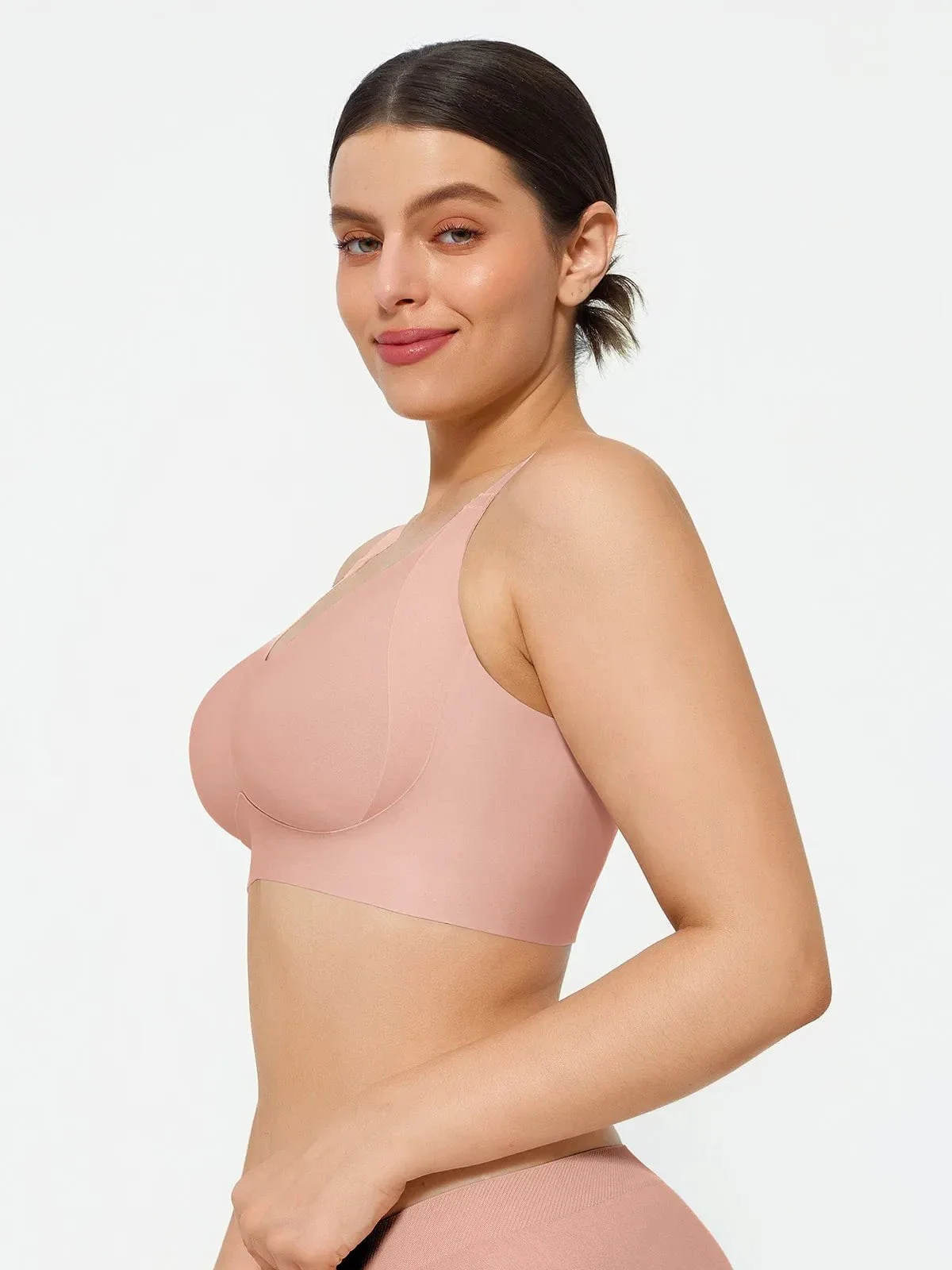 Wireless Wide Strap Everyday Supportive Push Up Comfort Bra - Image 5